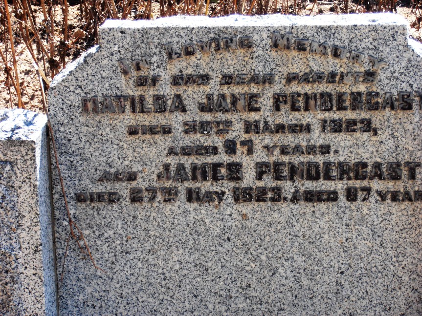 Pendergast – Prendergast Headstones&nbsp;Benambra