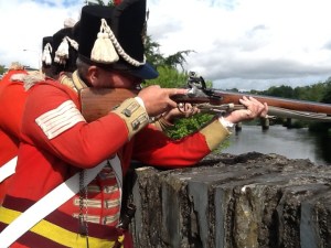 Rifle practise for the Red Coats