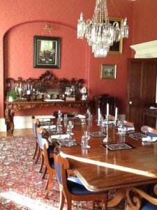 The Dining table set for dinner tonight